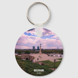 Belgrade panoramic view from Kalemegdan Keychain