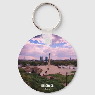 Belgrade panoramic view from Kalemegdan Keychain