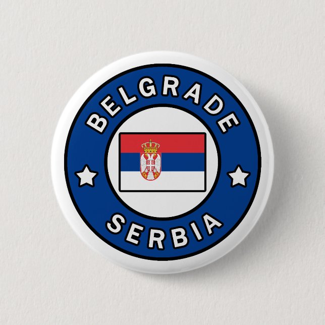 Belgrade Serbia Button (Front)