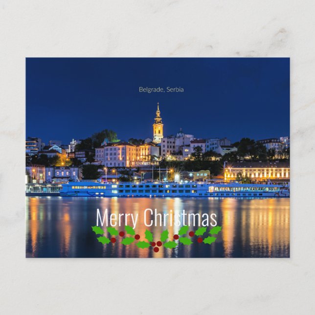Belgrade, Serbia Christmas Postcard (Front)