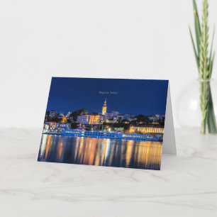 Belgrade, Serbia cityscape Card
