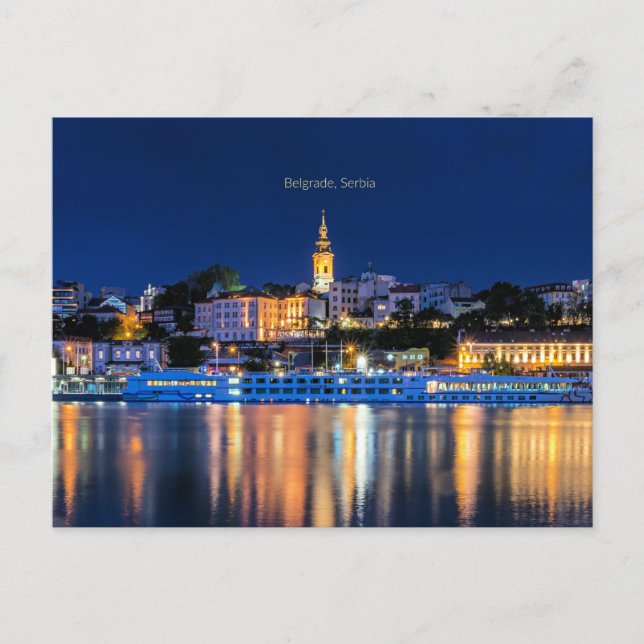 Belgrade, Serbia cityscape Postcard (Front)