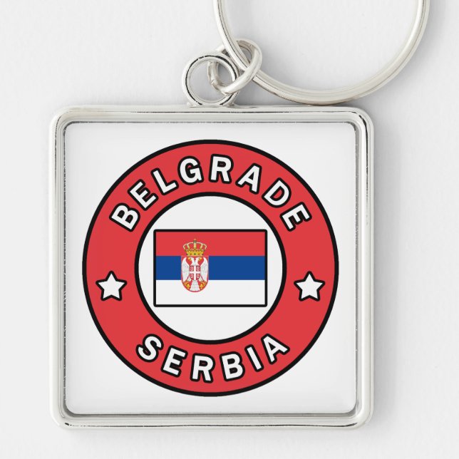 Belgrade Serbia Keychain (Front)