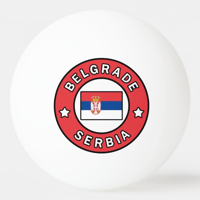 Belgrade Serbia Ping Pong Ball (Front)