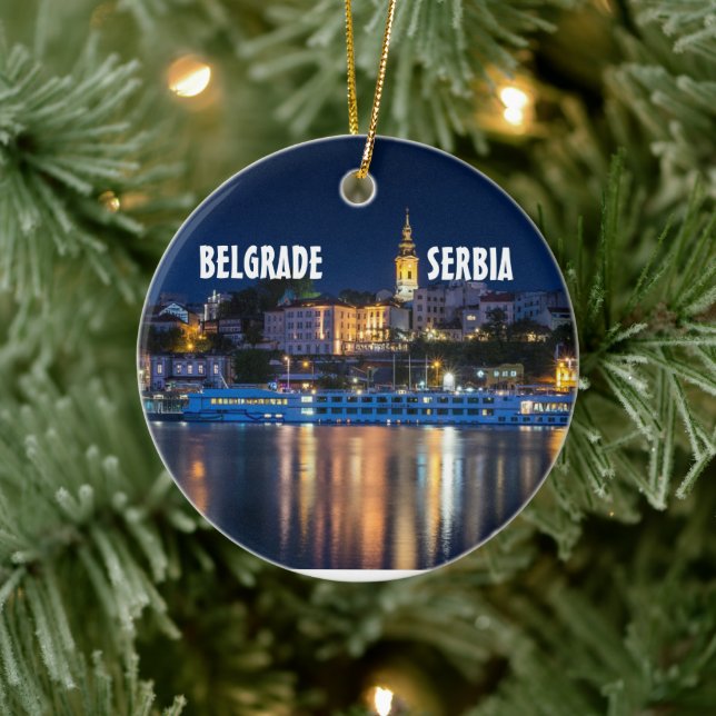 Belgrade Serbia Scenic Christmas Ornament (Tree)