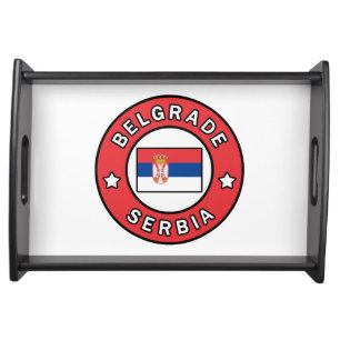 Belgrade Serbia Serving Tray
