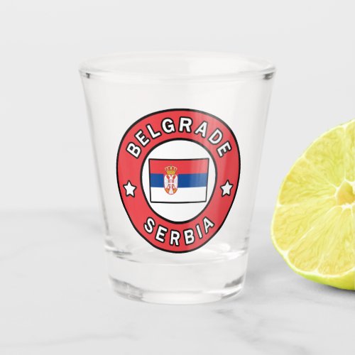 Belgrade Serbia Shot Glass