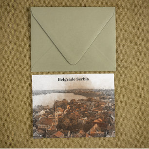 Belgrade Serbia Skyline Panorama View  Postcard