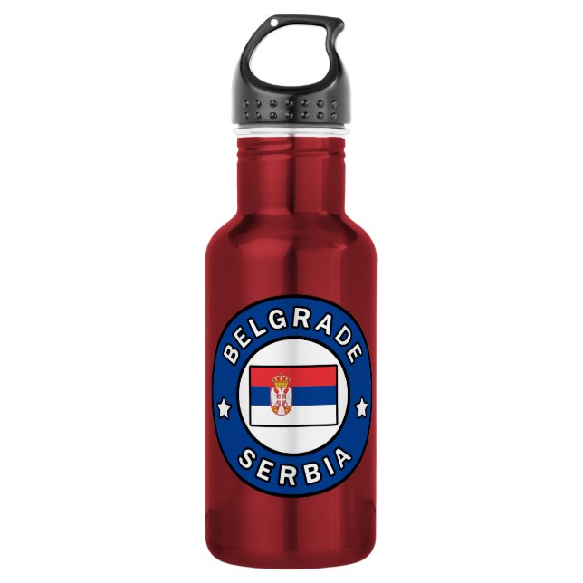 Belgrade Serbia Stainless Steel Water Bottle (Front)