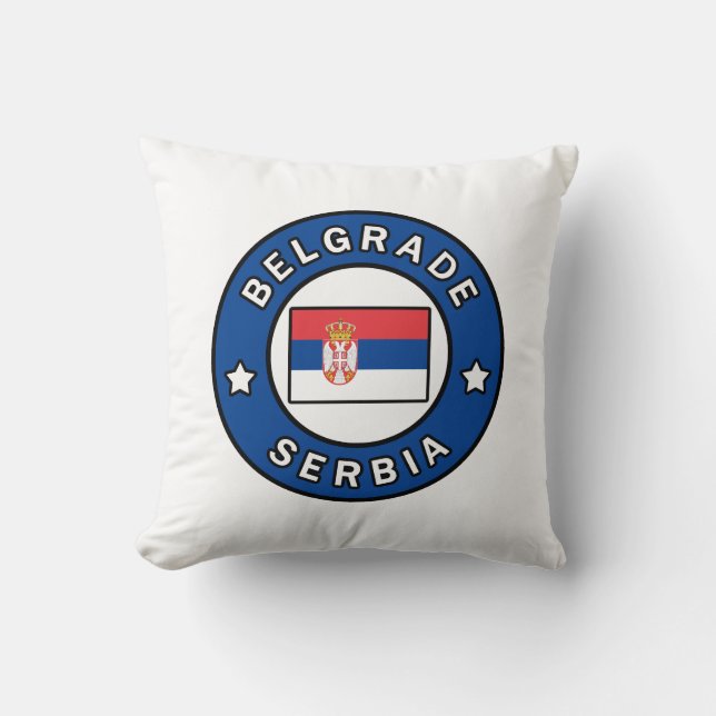 Belgrade Serbia Throw Pillow (Front)