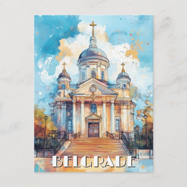 Belgrade Serbia Travel Postcard (Front)