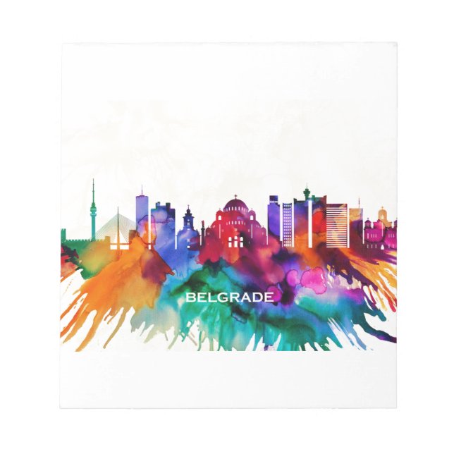 Belgrade Skyline Notepad (Front)