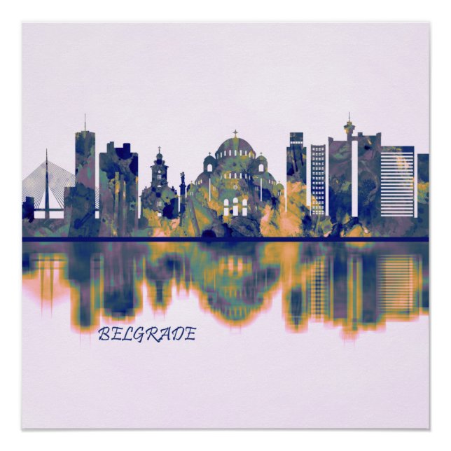 Belgrade Skyline Poster (Front)