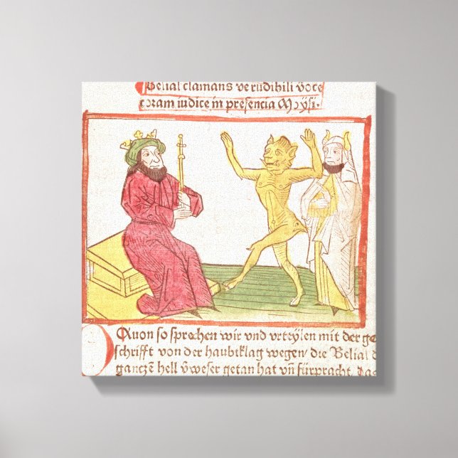 Belial dances before King Solomon Canvas Print (Front)