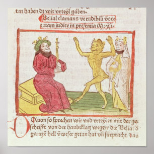 Belial dances before King Solomon Poster