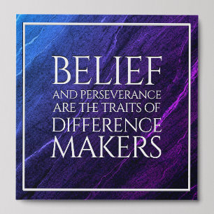 Belief & Perseverance Traits of Difference Makers Peel And Stick Photo Tile