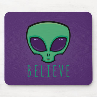 Believe Alien Head Mouse Pad