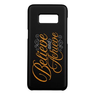Believe and Achieve Black Samsung Galaxy S8 Case