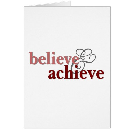 Believe and Achieve Cards (Front)