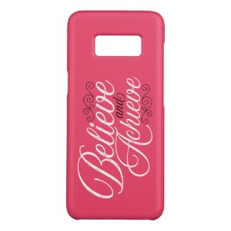 Believe and Achieve Pink Samsung Galaxy S8 Case