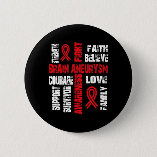 Believe And Fight Brain Aneurysm  Button