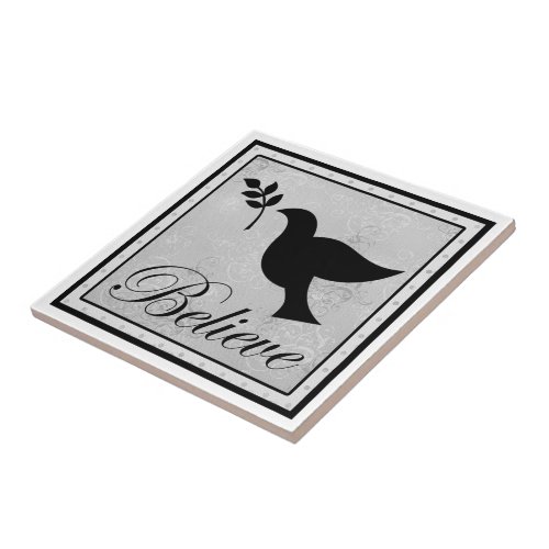 Believe and Peaceful Dove Tile