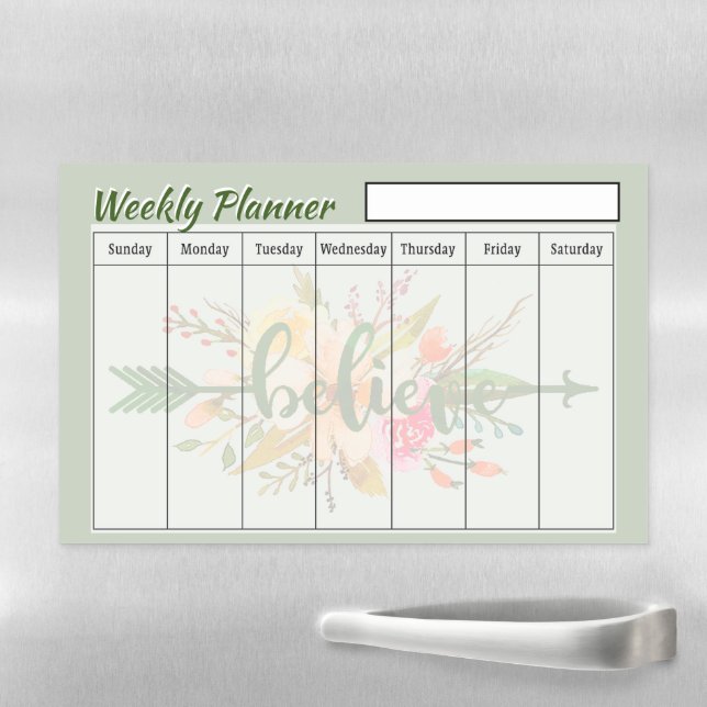 Believe arrow weekly planner  magnetic dry erase sheet (In Situ)