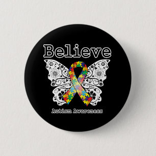 Believe Autism Awareness Button