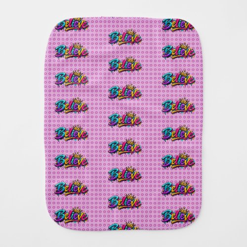 Believe baby burp cloth