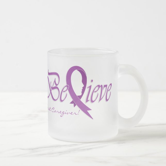 Believe "Best Care Mug" Frosted Glass Coffee Mug (Right)