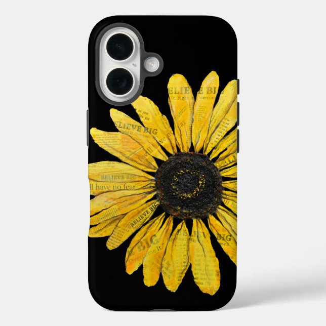 Believe Big Sunflower Painting Case-Mate iPhone Case (Back)