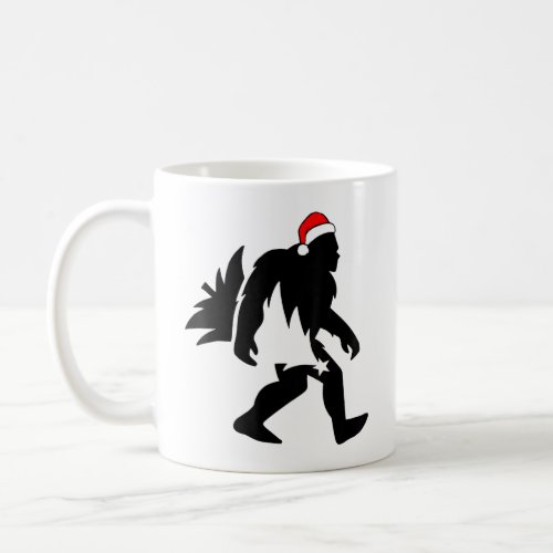 Believe Bigfoot Santa Squatch Christmas Tree Funny Coffee Mug