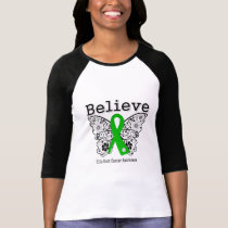 Believe - Bile Duct Cancer Butterfly T-Shirt