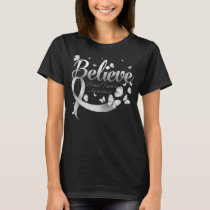 Believe BRAIN TUMOR Butterfly T-Shirt