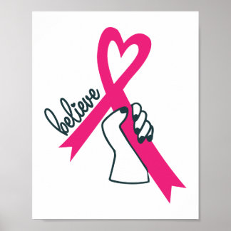 Believe Breast Cancer Awareness Poster