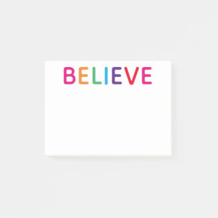 Believe Bright Post-it Notes