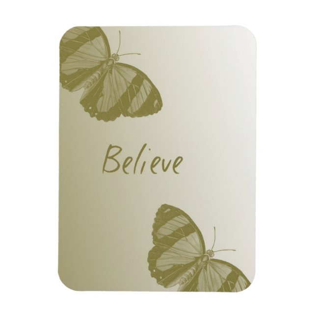 Believe Butterflies Magnet (Vertical)