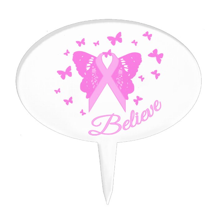 Believe Butterfly Awareness Cake Topper