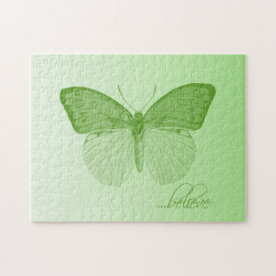 Believe Butterfly Lime Jigsaw Puzzle