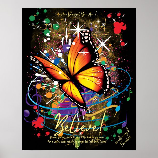 Believe Butterfly Poster (Front)