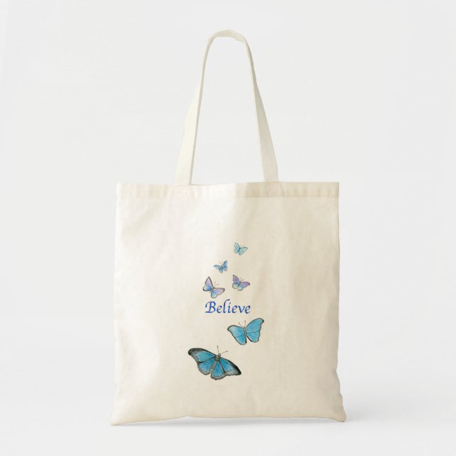 Believe butterfly tote bag (Front)