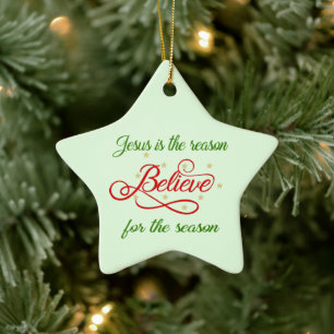 Believe Ceramic Ornament