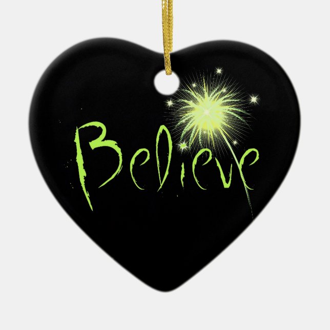 Believe Ceramic Ornament (Front)