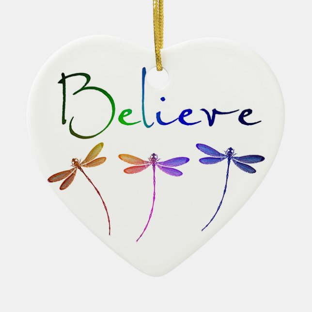 Believe Ceramic Ornament (Front)