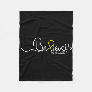 Believe- Childhood Cancer Awareness Supporter Item Fleece Blanket