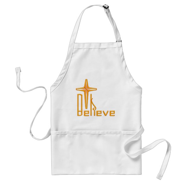 Believe Christian Adult Apron (Front)