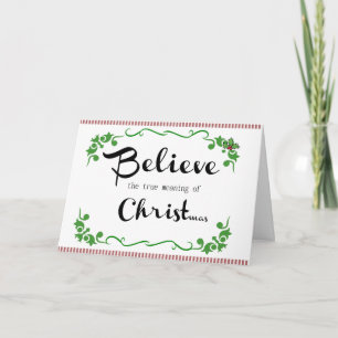 Believe Christian Religious Christmas Card