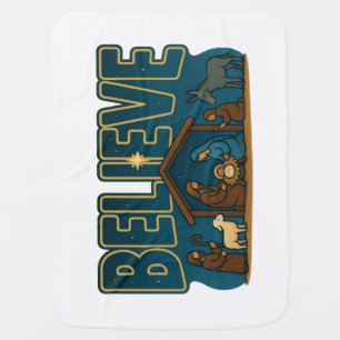 Believe Christmas Baby Blanket