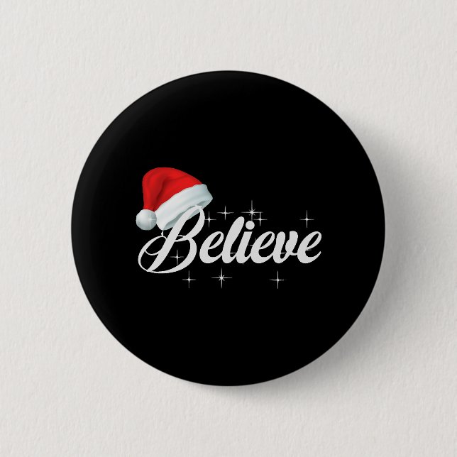 Believe Christmas Button (Front)