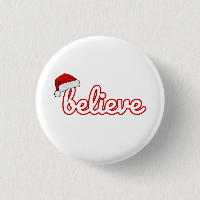 Believe Christmas Button (Front)